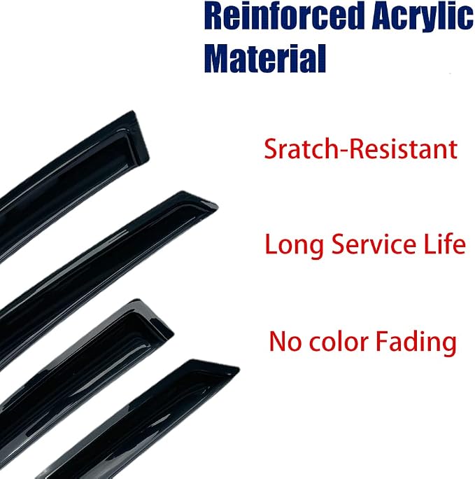 94452 Sunproof Waterproof Side Window Wind Deflector, Window Visor fit - Image 5