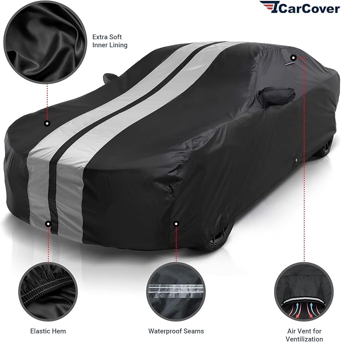 iCarCover Custom Car Cover for 1982-1992 Chevy Camaro Z28, Berlinetta, Sport - Image 2