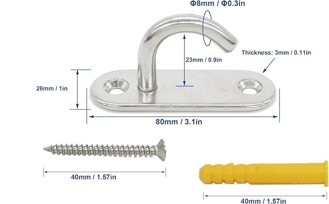Stainless Steel Ceiling Hooks & Wall Hangers - Image 2