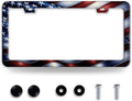 Vintage American Flag License Plate Frame Patriotic License Plate Holder Cars by NINANMY