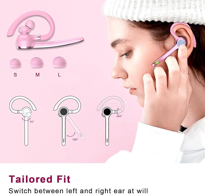 Bluetooth Headset, Wireless Bluetooth Earpiece - Image 4