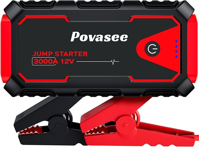 Jump Starter 3000A Car Jumper Starter, 12V Jump Box by PovaseeDirect