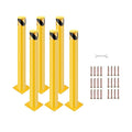 6 Pack Safety Bollard Post, 48 Inch Height 4.5 Inch Diameter Yellow Pipe Safety by Doppeltcharms