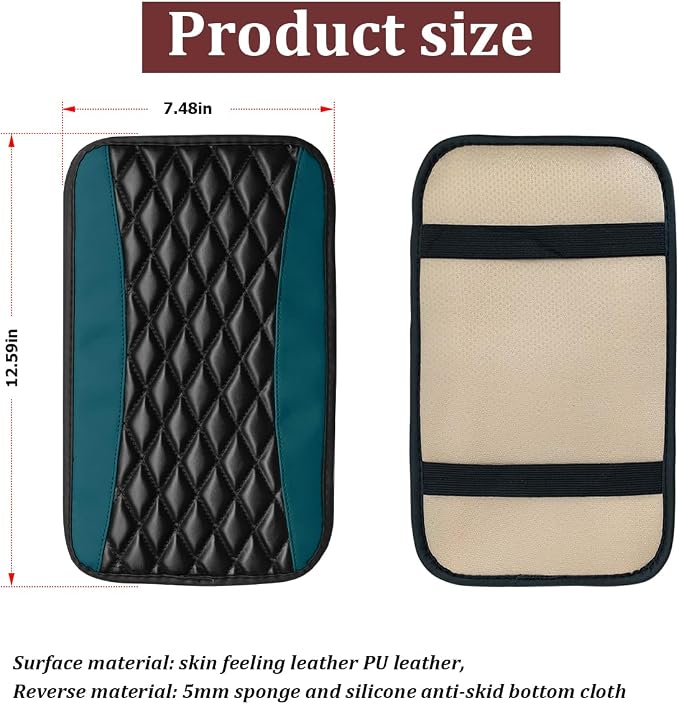 Moly Magnolia Car Center Console Cushion Pad, Universal Leather Waterproof - Image 2