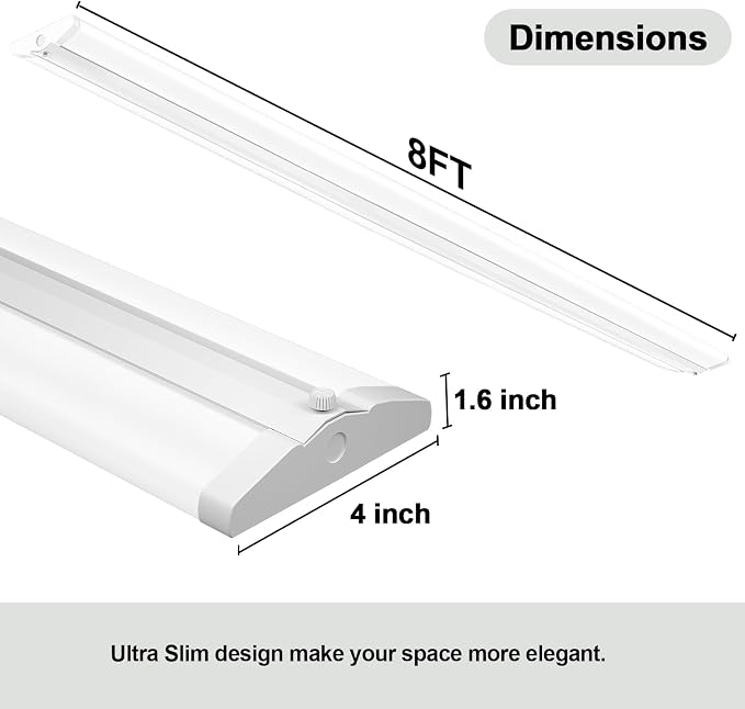 ANTLUX 8FT LED Shop Light, Ultra Slim LED Wraparound 110W, Commercial 8 Foot - Image 9