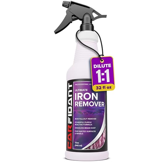 Iron Remover for Car Detailing – Iron Decon Spray, Pulls Out Brake Dust by Carfidant