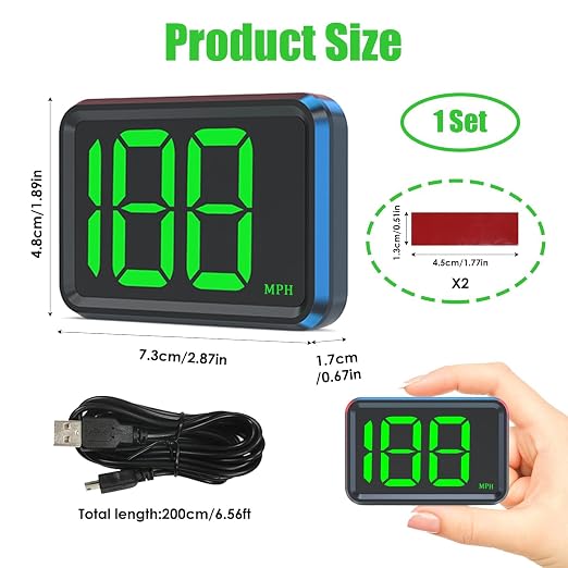 GPS Digital Speedometer for Car MPH, Universal HUD Speed Meter - Image 2