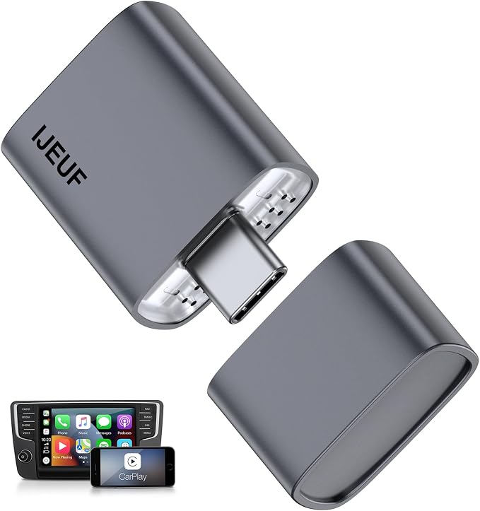 Wireless CarPlay Adapter for Apple iPhone 2025 Upgrade, Converts Factory Wired by IJEUF