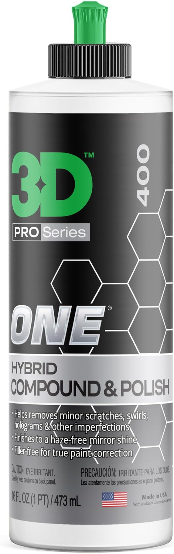 3D One Car Scratch & Swirl Remover Hybrid Rubbing Compound & Polish Buffing by 3DCarCare