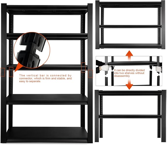 PACHIRA E-Commerce 72" Garage Shelving Heavy Duty, Wide Size Storage Shelves - Image 7