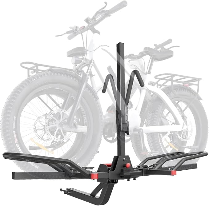 KYX 220 lb Hitch Mounted E-Bike Rack, 2-Bike Rack Hitch Mount Platform Style - Image 5