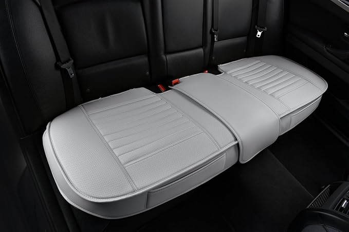 Universal Leather Car Seat Covers Full Set, Car Seat Cushion Covers Protector - Image 3