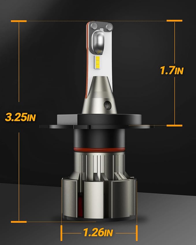 SEALIGHT H4/9003/HB2 Driving Light Bulbs, 36000LM Super Bright 9003 Dual Beam - Image 8
