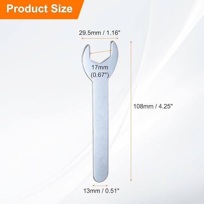 HARFINGTON 10pcs Small Wrench 17x108x2mm Metric U-Shaped Single Open Ended - Image 2