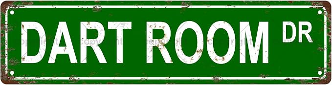 DART ROOM DR Space Vintage Metal Tin Sign, Street Sign, Home Decor, Room Decor by Unknown