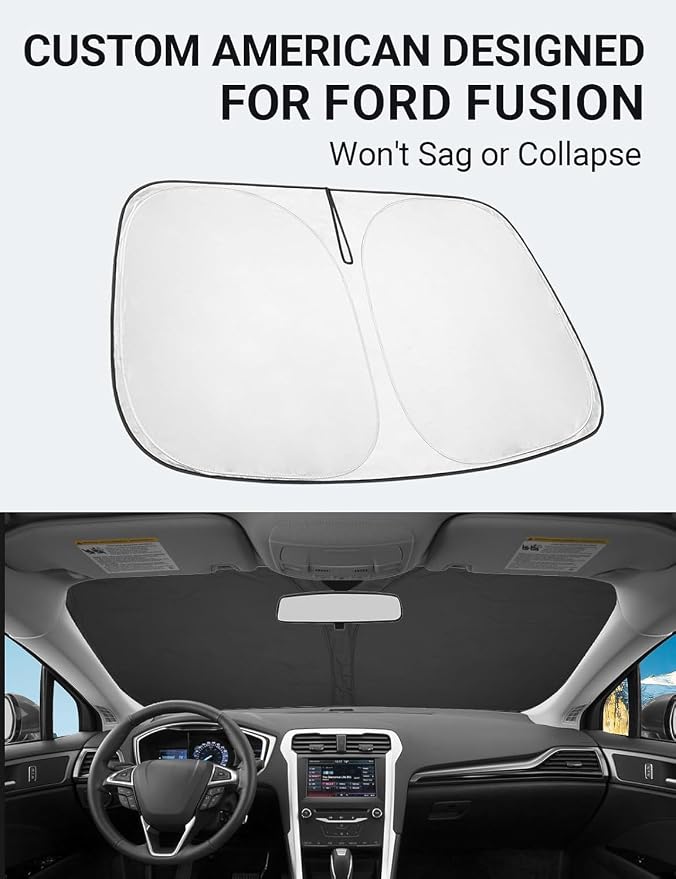 Proadsy Front Windshield Sun Shade Foldable Sunshade Protector Custom Fit - Image 2
