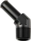 3/4 NPT Male to 3/4" Hose Barb Fitting Adapter 45 Degree Elbow Aluminum Black by Podavelle