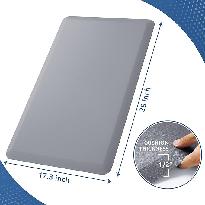 KitchenClouds Kitchen Mat Cushioned Anti Fatigue Rug 17.3"x28" Waterproof Non - Image 2