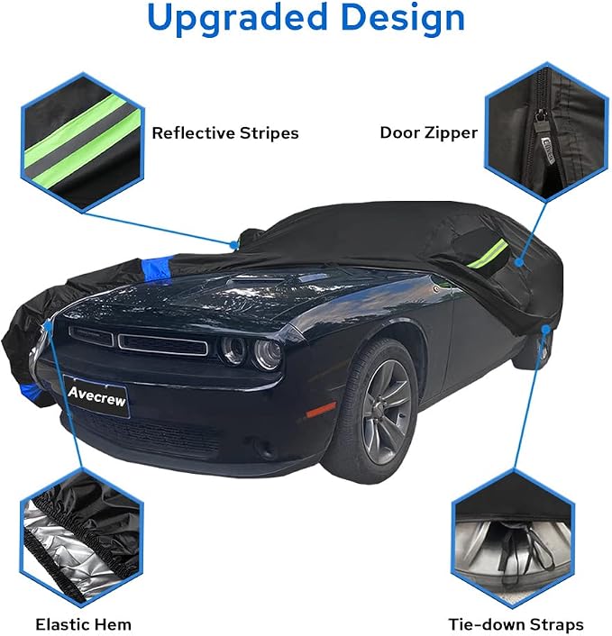 Avecrew Dodge Challenger Car Cover Waterproof All Weather - Image 5