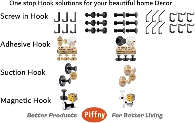 Robe & Towel Hook, 6 Pack Heavy Duty Stainless Steel Outdoor Wall Hooks - Image 6