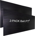 Slat Wall Paneling Garage Wall Organizer, PVC Black Slatwall Panels 2 Pack 4x8 by FRAYSCENT
