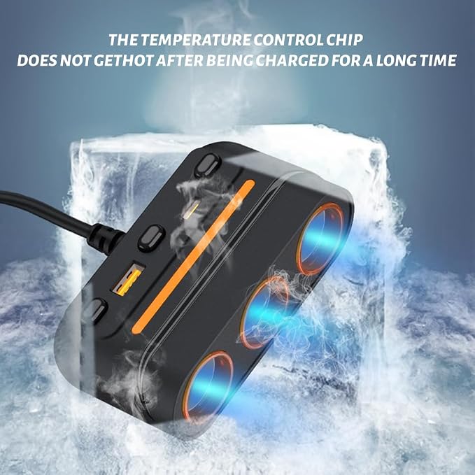 3 - in - 1 Cigarette Lighter Adapter - Image 5
