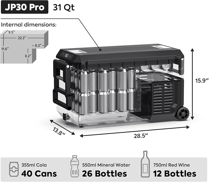 ICECO JP30 Pro 12 Volt Refrigerator, Portable Fridge Freezer Powered by SECOP - Image 3