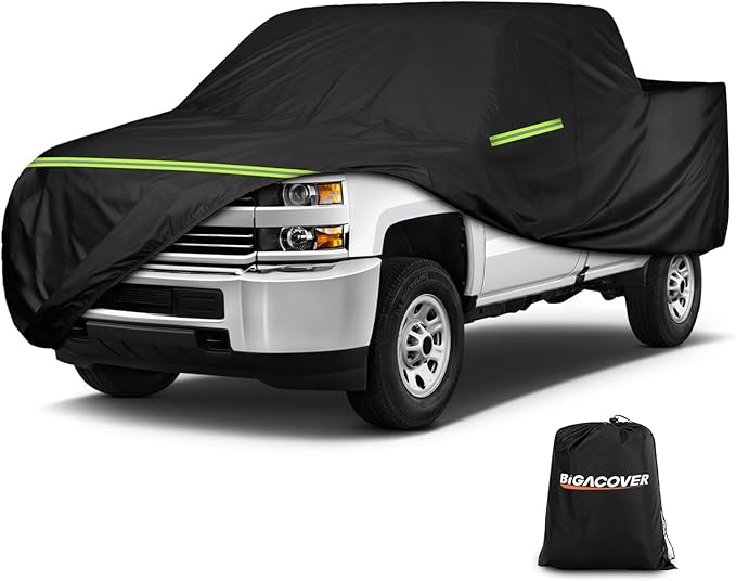for Silverado 2500 3500 HD Crew cab Short Bed 6.6ft Truck Cover, Light Shell by BIGACOVER