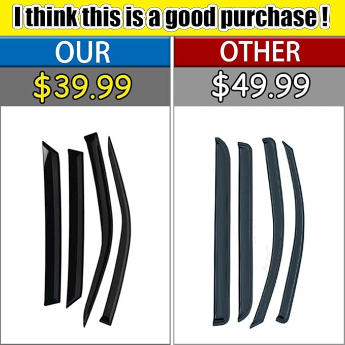 Rain Guards for Honda Accord 2013-2017 4-Door Sedan - Image 2