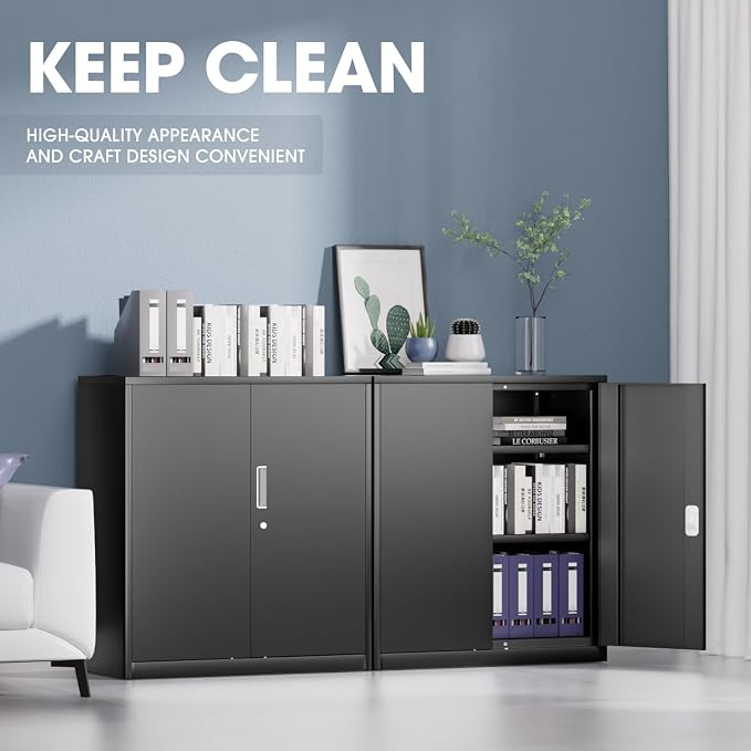 DNA MOTORING Metal Storage Cabinet, Metal Cabinet Heavy Duty Utility Cabinet - Image 4