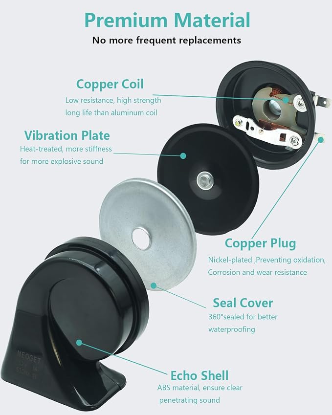 Car Horn Kit for Toyota Lexus, 12V Loud Waterproof Auto Horn, High Low Dual - Image 5