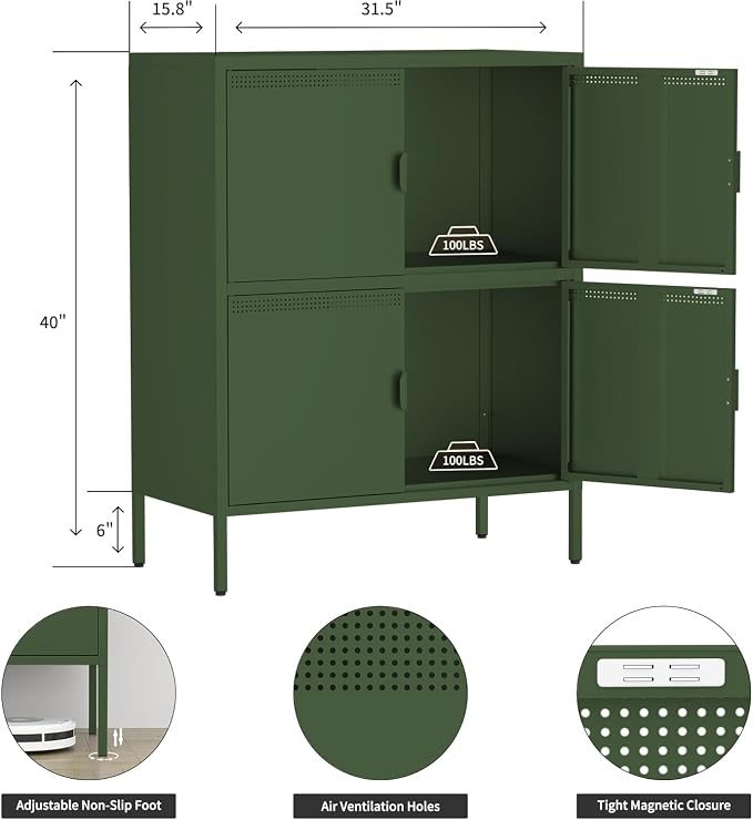Metal Locker Storage Cabinet - Image 2