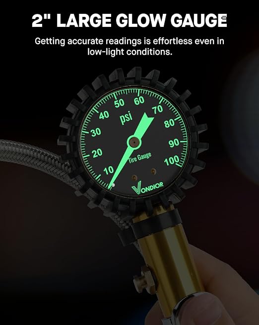 Vondior Tire Inflator with Pressure Gauge - Image 7