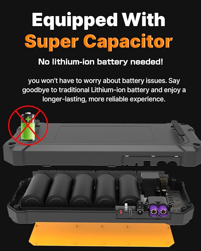 Autowit Super Capacitor Jump Starter, 12V Batteryless Portable Jump Box - Image 4