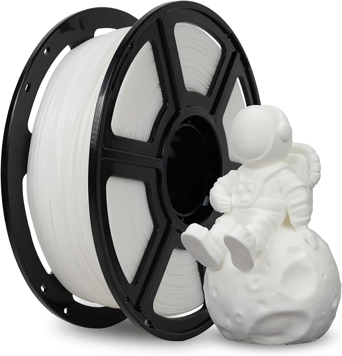 FLASHFORGE PLA Filament 1.75mm +/- 0.02mm, Matte White 3D Printer Filament 1kg by FLASHFORGE