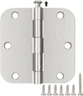 30 Pack Satin Nickle Door Hinges Brushed 3.5 Inch Interior Rounded 5/8" Radius by TDCHINGES