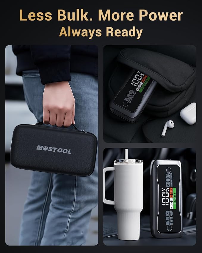 MOSTOOL M8 6000A Flagship Car Jump Starter, 12V Professional Battery Pack - Image 8