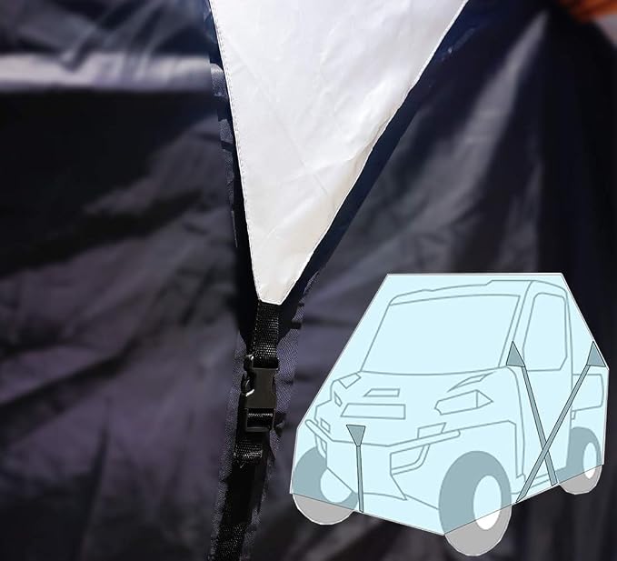 UTV Cover for 2 Seater Black Deluxe Waterproof Oxford Material 114’’x60’’x75’’ - Image 5