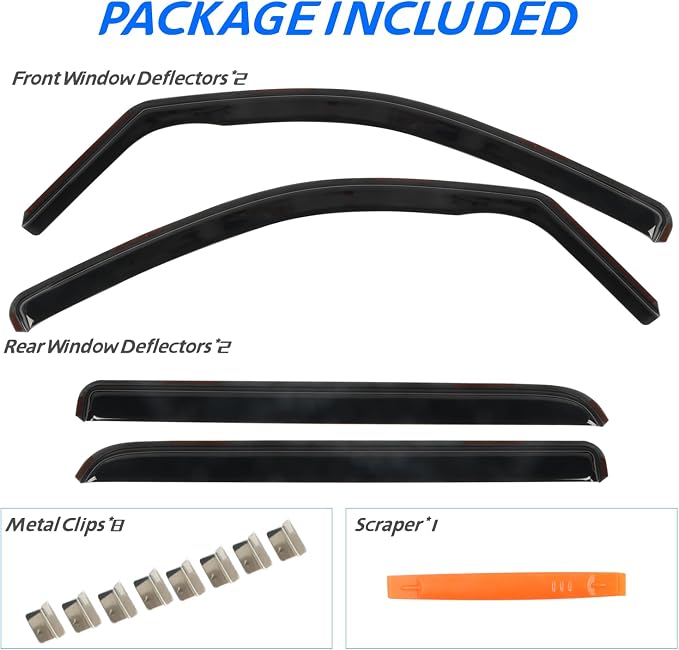in Channel Rain Guards for 2014-2018 Chevy Silverado/GMC Sierra 1500 Crew Cab - Image 6
