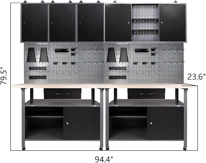 Garage Tool Storage Cabinet Workbench - Image 2