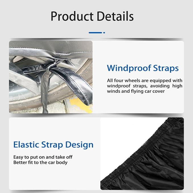 PU Leather Car Cover Waterproof All Weather, Waterproof Car Cover Fit - Image 4