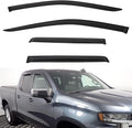 4pcs Front+Rear Smoke Tint Sun/Rain Guard Outside Mount Tape-On Vent Window by LQQDP