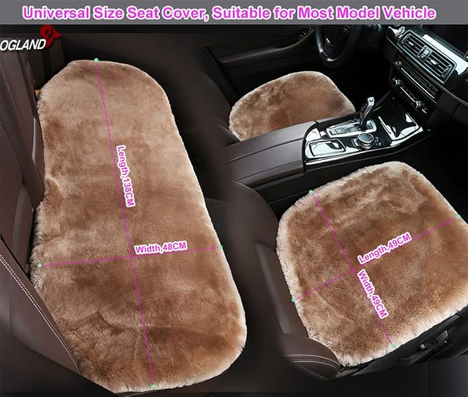 Fluffy Genuine Australia Sheepskin Car Seat Cover - Image 4