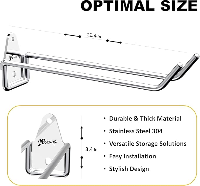 JBscoop Stainless Steel 304 Garage Hooks, Heavy Duty Organizer & Wall Mount - Image 7