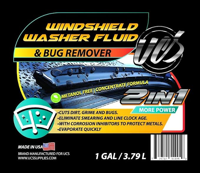 UCS 10015 2-In-1 Car Windshield Washer Fluid & Bug Remover 1 Gallon Ready to - Image 2