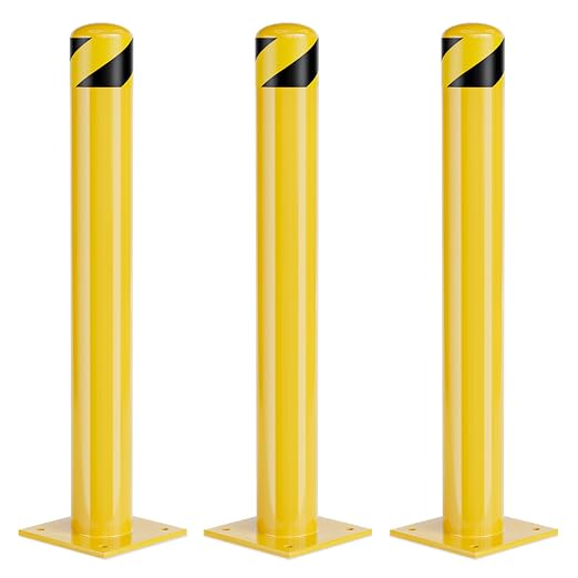 Safety Bollard Post, 48 Inch Height Steel Bollards, 4.5 Inch Diameter Parking by SpecializeinYourNeeds