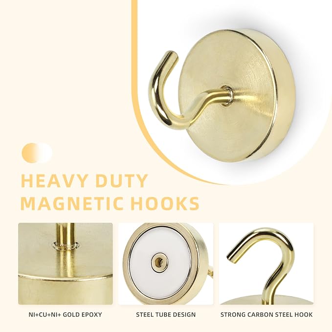 Neosmuk Magnetic Hooks, Cruise Ship Essentials, 100lb+ Heavy Duty Magnetic Hooks - Image 5