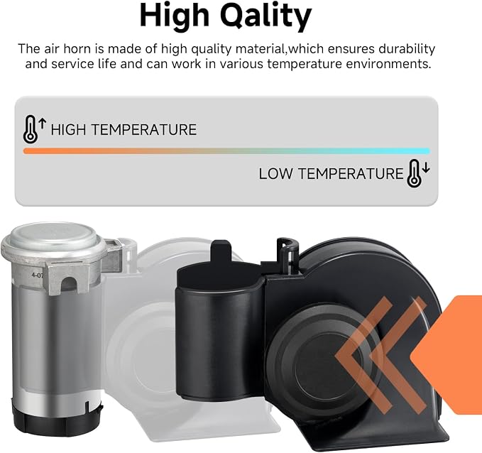 Air Horn for Truck, Super High Pitched Train Horn for Car, Waterproof Snail - Image 5