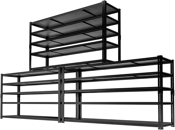 Storage Shelves Heavy Duty 3 PCS, 5-Tier Adjustable Metal Industrial Utility by ROOMTEC