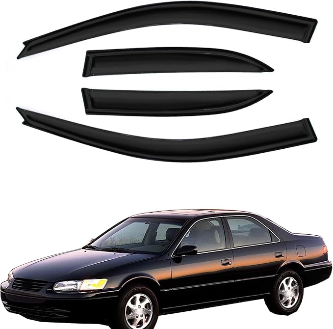 Wind Deflector Compatible with 1997-2001 Toyota Camry Smoke Sun/Rain Guard - Image 7